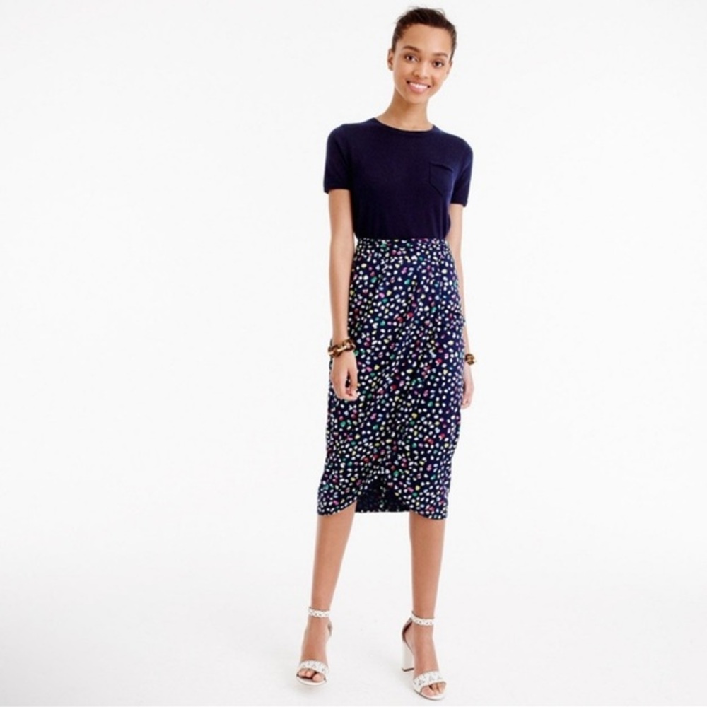 J. Crew Ratti Happy Cat Print Tulip Skirt size‎ 6p